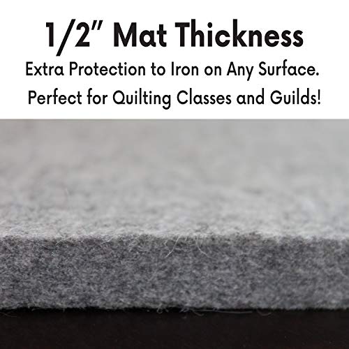 9" x 9" Wool Ironing Mat - 100% New Zealand Wool Pressing Pad, Great for Travel and Quilting! - Thumbnail 5