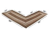 Better Trends Country Braid Collection is Durable and Stain Resistant Reversible Indoor Area Utility Rug 100% Polypropylene in Vibrant Colors, 24" x 68" x 68" L-Shape, Straw Stripe