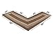 Better Trends Country Braid Collection is Durable and Stain Resistant Reversible Indoor Area Utility Rug 100% Polypropylene in Vibrant Colors, 24" x 68" x 68" L-Shape, Straw Stripe