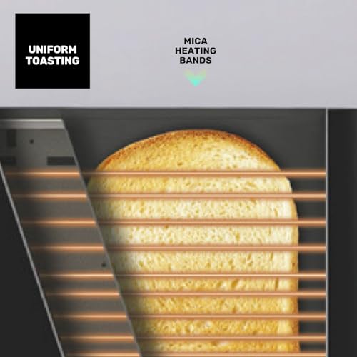 Taurus - Tostador Mytoast Legend 1000W, Acero Inoxidable, Ranura Extra Grande 260x42 mm, 7 Niveles de Tostado, Autoapagado, Descongelar/Recalentar/Cancelar, Bandeja Recogemigas Extraíble - imagen 5