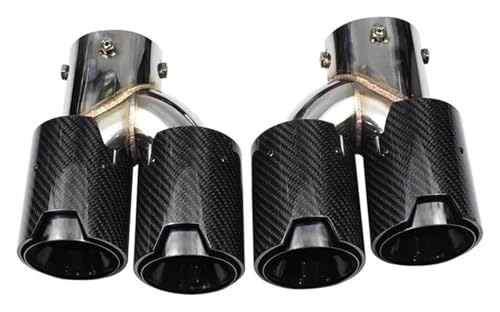 Punta de escape de acero inoxidable y fibra de carbono para BMW G20 con acabado premium