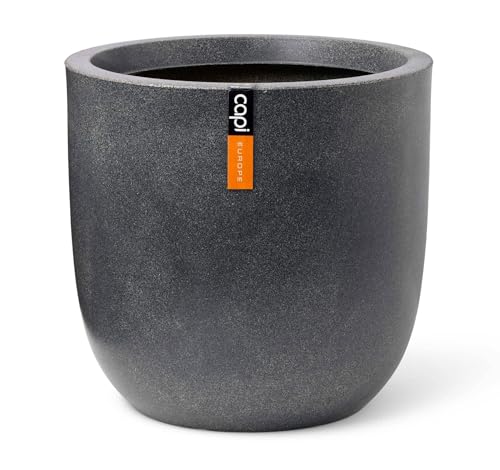 Capi Europe - Blumentopf Kugel Waste Smooth NL - 35x34 - Terrazzo grau - Öffnung Ø29 - Blumentopf für den Innen- und Außeneinsatz - KTG932