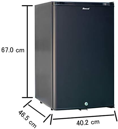 Smad 12V Fridge, Silent Campervan Fridge with Lock, Camping Fridge 12V 240V for Van, RV, Office, Dorm, Hotel, Car Fridge, 50L