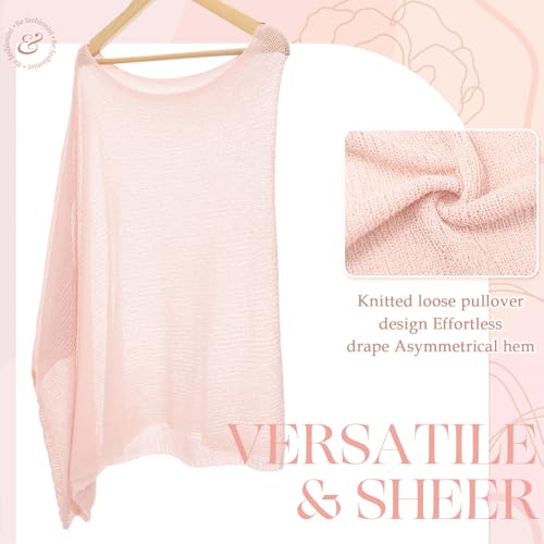 Image of Women Sheer Poncho Shrug Summer Sheer Blouse Top Lightweight Poncho Bolero for Evening Dress