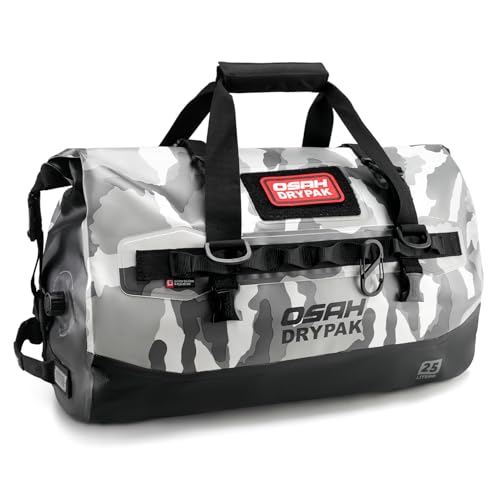 Image of Waterproof Duffel Bag 25L /40L /60L - Heavy-Duty Motorcycle Tail Bag, Roll-Top Dry Bag for Travel, Camping, Boating, Kayaking, Outdoor Adventure