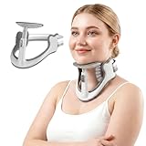 Posture Corrector for Neck & Cervical Spine Alignment - 360° Adjustable Neck Collar with 28 Levels, Memory Foam Support for Pain Relief, Tech Neck, Hump & Forward Head Posture (Gray, X-Large)