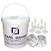 Produktbild Karl Dahm Fliesen Nivelliersystem Levelmac Basis-Set für 2 mm Fugen: 50 transparente Zughauben für Fliesenstärke 3-12 mm + 250 Gewindelaschen + Eimer I Professionelle Fliesen Verlegehilfe  12546