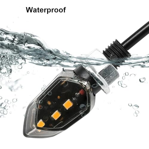 Intermitentes ámbar y freno luces trasero de 12V para motocicleta 4