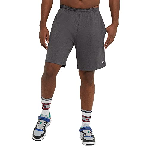 Champion Men's Shorts, Classic Cotton Jersey Athletic Shorts, 9", Long Gym Shorts, Men's Workout Shorts #TOP4
