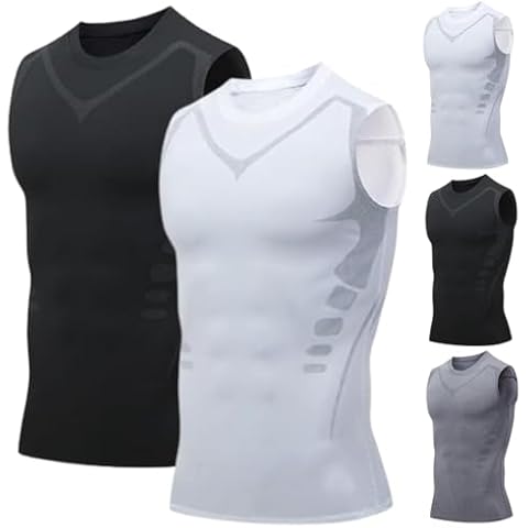 Saanerueen Maynox - Vita Boost Shirt, Maynox Vitaboost Compression Shirt, Vitaboost | Confidence, Energy and Strength for You (Black+White,XL) Cover