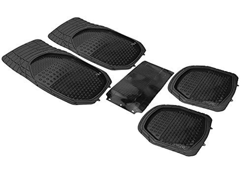 Auto Hub Anty-Skid Rubber Car Floor Mats for Renault Pulse,Automotive Floor Mats – Black-Set of 5