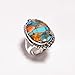 Spiny Oyster Turquoise Gemstone 925 Sterling Silver Handmade Statement Stacking Ring Jewelry Gift for Wife Girlfriend Mom Sister Daughter (8.5)