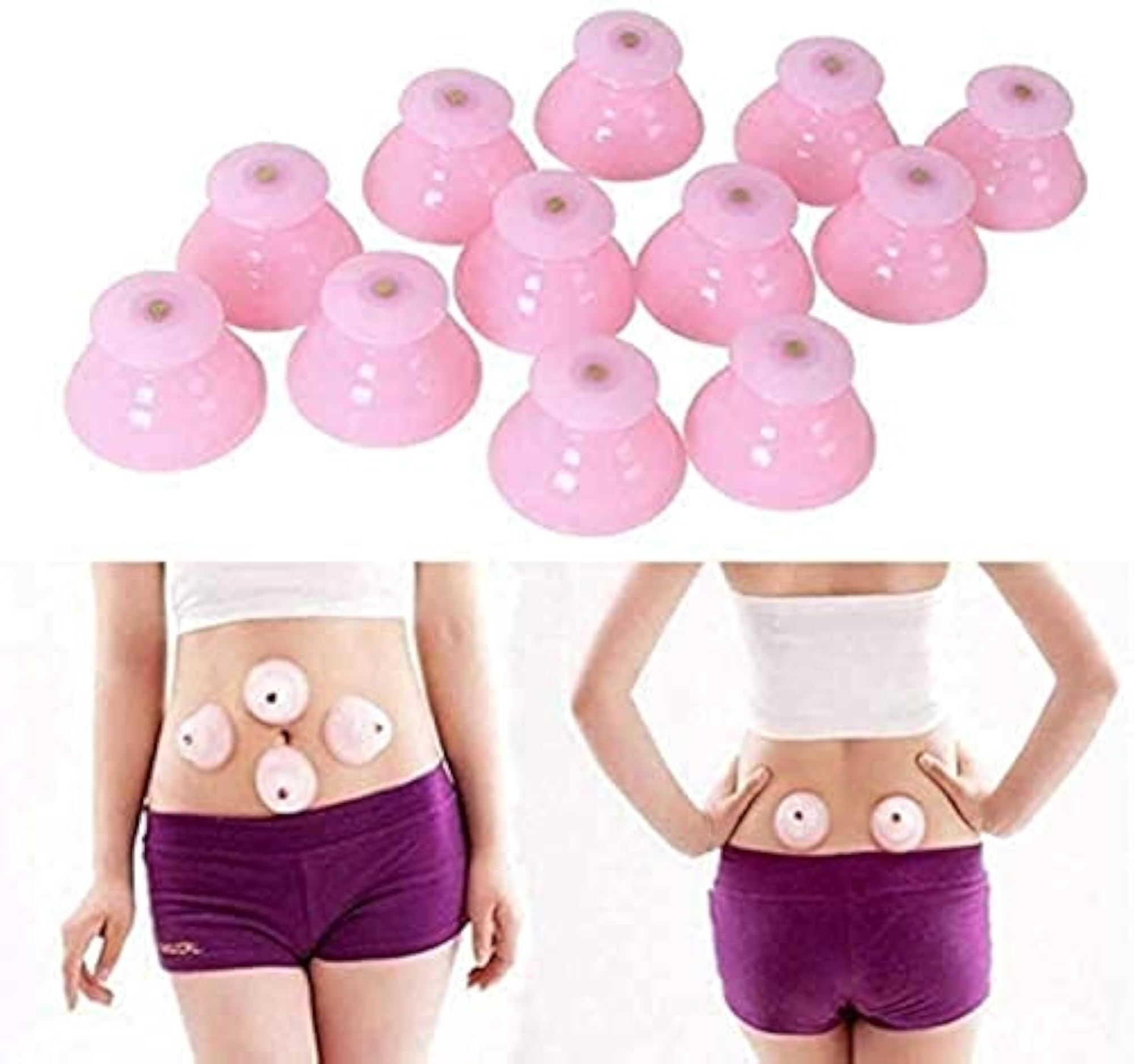 Acupressure Silicone Vacuum Cupping Therapy Massage Cups, 2 PCS