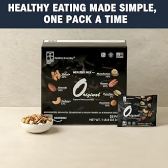 Roastery Coast - Daily Nuts Original Mixed Nuts | Mixed Nuts Snack Packs | Individually wrapped snacks | Unsalted Mixed Nuts | Nut Snacks | No peanuts | Deluxe assorted snack (22 Packs)