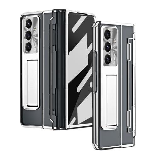 Coque Samsung Z Fold 7 antichoc au fini galvanisé argenté de haute qualité