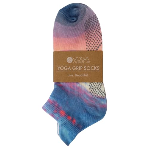 Yoga Design Lab - rutschfeste Yoga-Socken mit Griffen - Anti-Rutsch-Material für Yoga, Pilates, Ballett, Barre (Breathe)