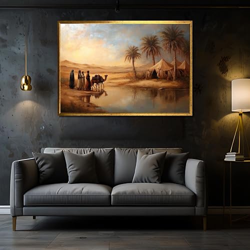 Toile murale désert pour réchauffer un salon blanc format 40x60 cm