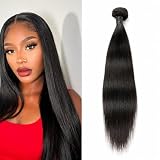 ManeMajesty 8 Inch Brazilian Virgin Hair Bundles Unprocessed 100% Human Hair Weave Straight 1Pcs Natural Color for Black Women, Quick Weave Extensions