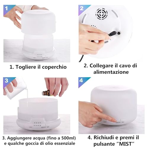 Diffuseur d'huiles essentielles contre l'air sec avec mesure - 4