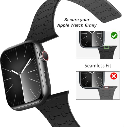 Image of Velour Silicone Watch Strap Compatible with Apple Watch 41mm, 40mm & 38mm, for iWatch Series SE, SE2,10 9, 8, 7, 6, 5, 4, 3 -Sport Loop for Men & Women(Watch Not Included)