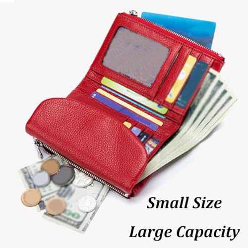Joyfullygo Wallet, Unisex Pebble Leather Wallet, Relevantk Genuine Soft Leather Small Pocket Purses Women, Men Card Bag, Coin Credit Id Card Holder Wallets, Waterproof Anti-Theft Brush (1pc-M)4