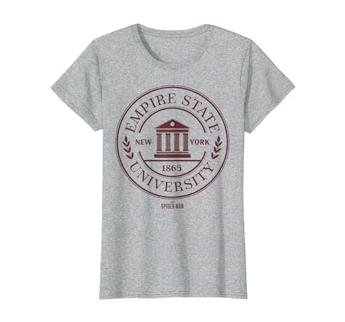 Marvel Spider-Man Game Empire State University Logo T-Shirt, Women, Heather Grey, XX-Large