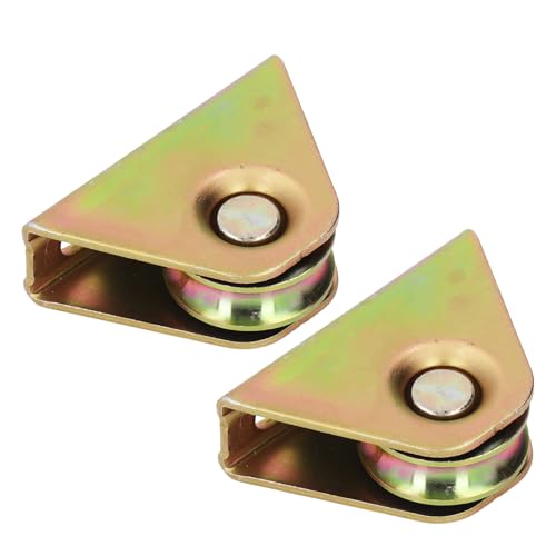 2 Pcs Fixed Pulley 250kg Load Capacity Galvanized Alloy Steel Made, Smooth Operation, Easy Installation for Lifting Equipment, Electric Gates, Industrial Carts