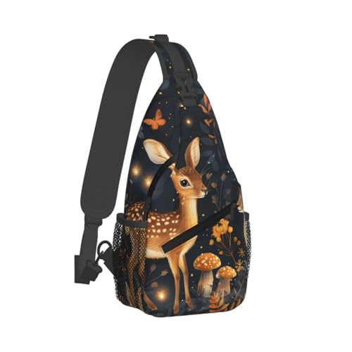 Bolso tipo bandolera con diseño Cute Bunny Deer para hombres y mujeres miniatura 2