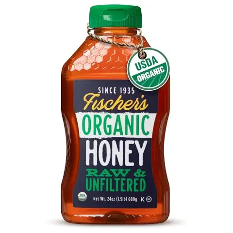 Fischer's 100% Organic Raw Honey 24 oz Cover