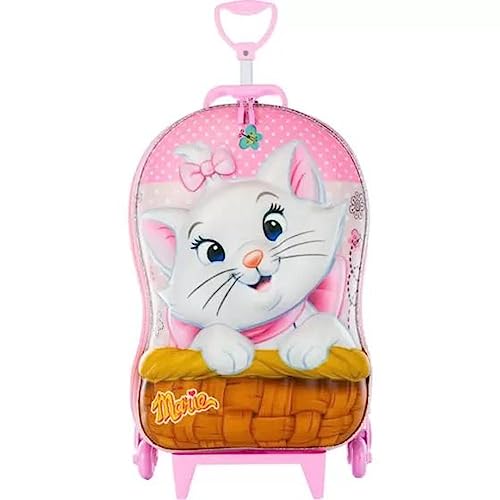 Mochila Rodinha Tripla Gata Marie 3d Maxtoy