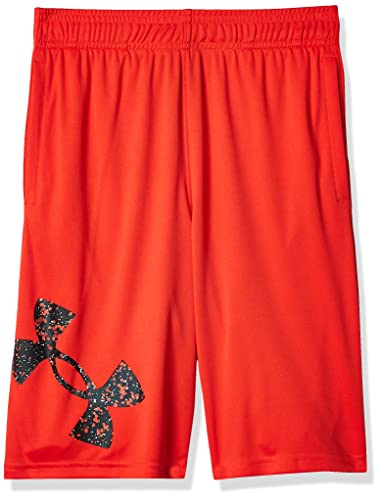Short Under Armour garçon sport noir et rouge Prototype 2.0 YSM