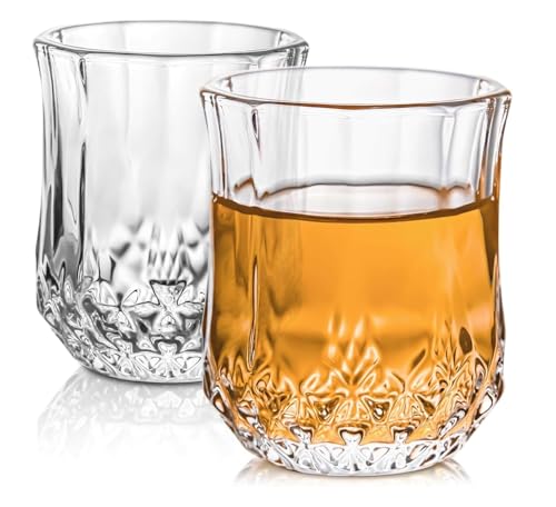 Image of bellemax Classy Shot Glass for Espressos, Spirits & Liquors,Whiskey, Vodka Shot, Tequila Shot, Wine Tasting, Cocktail Pour, Bar Accessory & Home Decor Parties Glasses Set of 6 (BR-01)