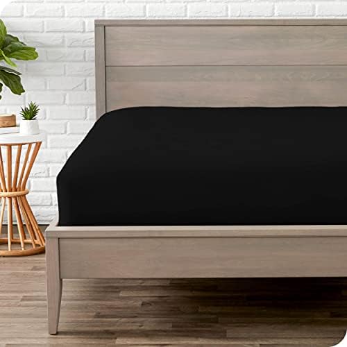 Bare Home Fitted Bottom Sheet Single - Premium 1800 Ultra-Soft Microfibre - Ultra-Soft Wrinkle Free - Deep Pocket - 35 CM Deep - 15" Deep - Single Fitted Sheet (Single, Grey)
