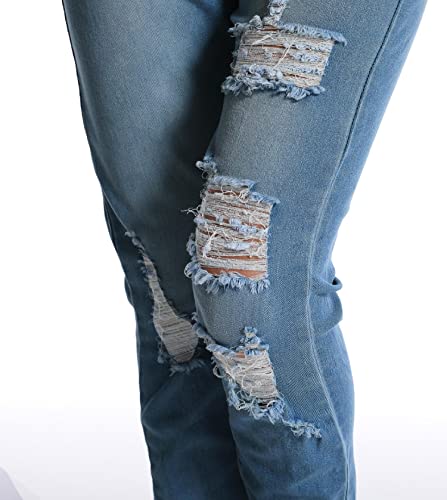 Women's Ripped Jeans High Waist Stretch Skinny Jean Destroyed Denim Plus Size Pants for Women3