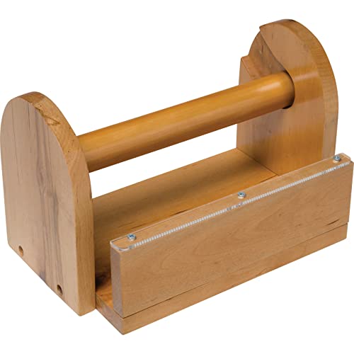 Wood Masking Tape Dispenser & Holder - Multi Roll Organizer With Cutter For Painting, Office & Crafts, 9.6x5.5x5 Inches