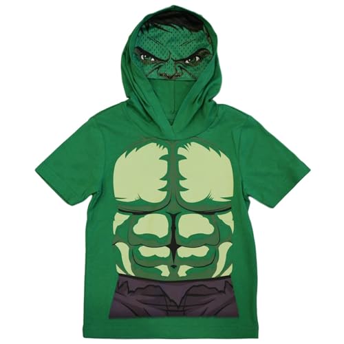 Marvel Avenger Hooded T-Shirt with Mask Little Boys & Toddler Size 4T Green