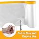WOPPLXY 3 Rollen Abdeckfolie mit Klebeband, 270cm x 20m Malerfolie, Transparent PE-Folie mit Gelb Papier Maler Abdeckfolie zum Staubschutz, Lackieren von Autowänden