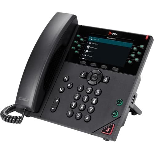 Polycom G2200-48840-225 Vvx 450 12-line Desktop Business Ip Phone com portas Ethernet duplas 10/100/