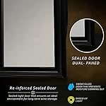 Nutrichef 28 Bottle Wine Fridge Adjustable Temperature 41°F to 64°F Single Zone Red & White Chiller Ultra Quiet Operation Wine Cooler For Home & Office, Free Standing 33x16x17 IN, Black - Image 4