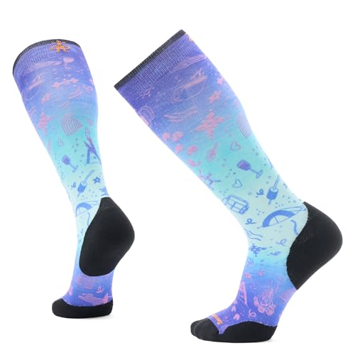 Smartwool Men's Ski Targeted Cushion Nature Doodles Print Over The Calf Socks