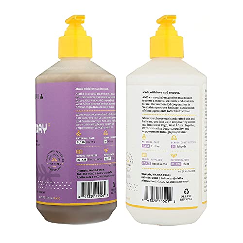 Alaffia Everyday Shea Shampoo And Conditioner - Normal To Very Dry Hair, Cleans And Protects, Supports Balance Ph For Luxurious Locks With Shea Butter And Coconut Oil, Lavender, 16 Fl Oz Each #TOP2