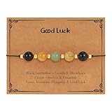 C-leen Good Luck Gifts for Women, Natural Crystals Bracelets Lucky Charm Luckiness Meaning Bracelets Accessory Lucky Souvenir Friendship Good Luck in Examination Positivity Gifts for Women(GL)