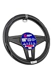 Sparco Funda de Volante S155 BK Universal 38 cm, Amazon Exclusive, Antideslizante y Resistente al Sol, Fácil de Instalar y Limpiar, Accesorio Interior de Coche