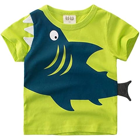 Oyoden Camisetas Manga Corta Niño Dibujos Animados Tops Bebé Verano Algodón Blusa Cover
