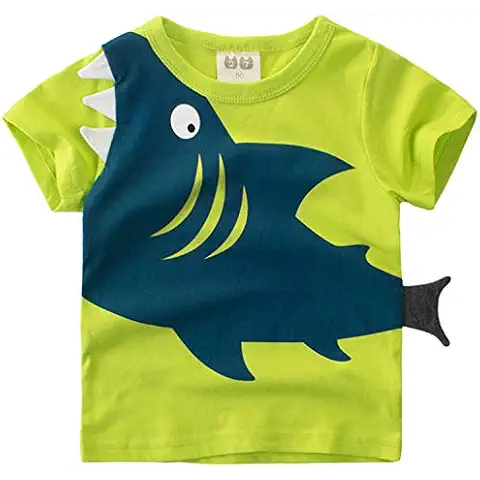 Oyoden Camisetas Manga Corta Niño Dibujos Animados Tops Bebé Verano Algodón Blusa Cover