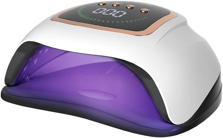 200W UV LED Nail Lamp with 42 LED Beads and 4 Time Settings,Gel Cure Lamp,Auto Sensor,Professional Curing Light for Nails(White Light)