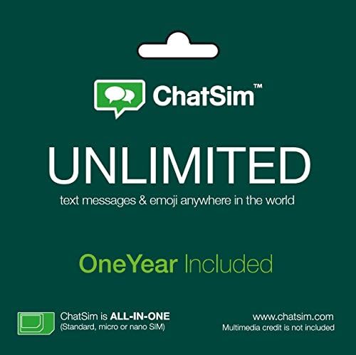 ChatSim Unlimited - Global SIM Card to Chat with Whatsapp, Telegram and Other ChatApps in Over 150 Countries