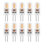 Caldarax 10 Pack G4 LED Bulbs 2W, AC/DC 12V, Equivalent to 20W Halogen Bulb, Warm White 3000K, 200LM, Non-Dimmable, 2 Bi-Pin Base, LED Energy Saving Bulbs, G4 Capsule Bulb, for Home Lighting