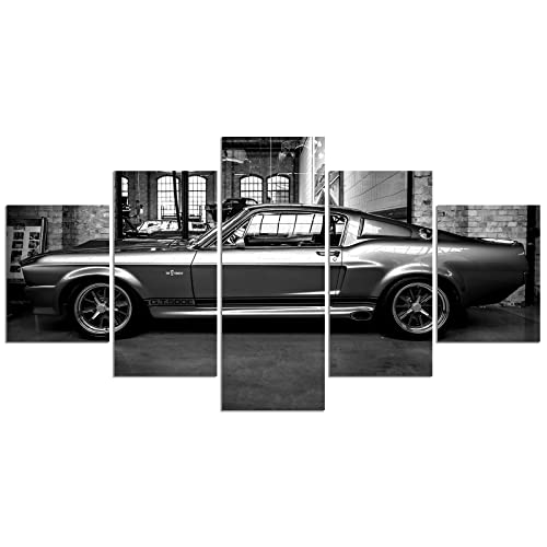 Car Poster - 5 Piece Sports Car Canvas Print Painting Wall Art For Bedroom Living Room Decor Boy Gift (Unframed,Car01) #TOP5