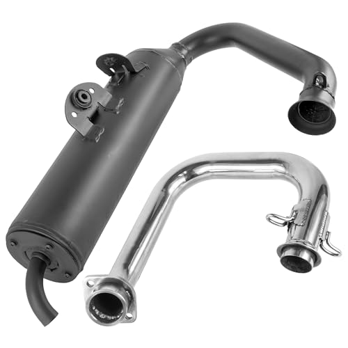 Caltric Exhaust Muffler and Pipe Compatible with Yamaha Viking VI YXC700 4X4 2015 2016 2017-2025